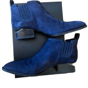 Alexander Wang Kori Booties Blue Lake Suede 38.5
